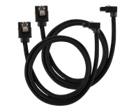 CORSAIR Premium 60cm sleeved 2szt (kątowe) Czarne CC-8900282 - 739231 - zdjęcie 1